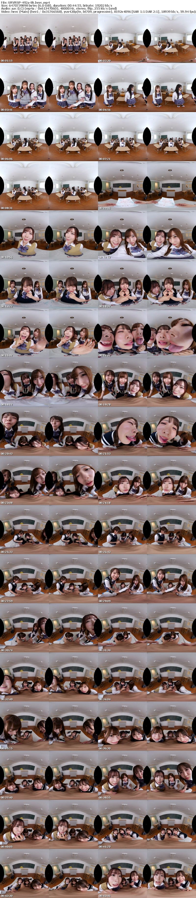 URVRSP-492 【VR】【8K VR】3年H組ハーレム美少女祭り! 全員と生中出し放題SP学園祭!