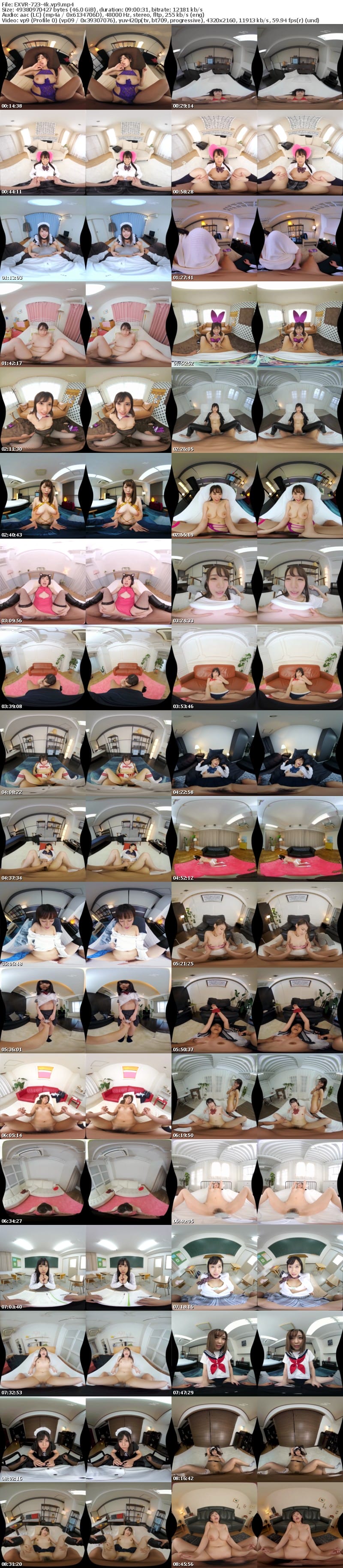 EXVR-723 【VR】美女堪能!イチャラブから痴女、イイナリ、泥●まで夢のシチュエーション×正常位SEX!8時間55分!35連発!!