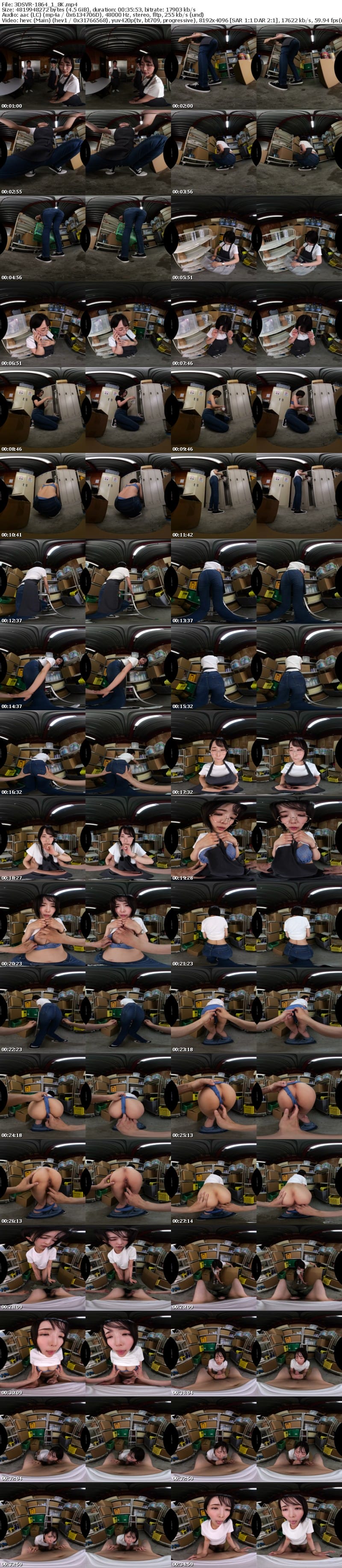 3DSVR-1864 【VR】【8K】仕分け作業中にムラついたら、即ヌイてくれる倉庫パートの若妻Nさん。