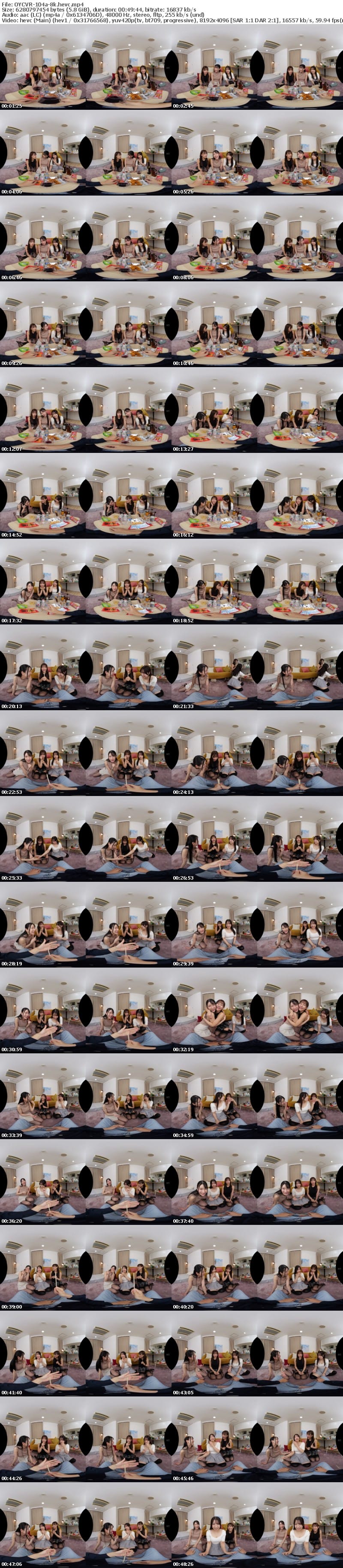 OYCVR-104 【VR】【8KVR】ほぼハズレ無し！女子大生3人に男はボク1人のガチ王様ゲームは勝ち確定！終電を逃した3人のサークルの後輩女子大生とボクの部屋で宅飲み！してたら王様ゲームをやる神展開へ！巨乳女子大生編2