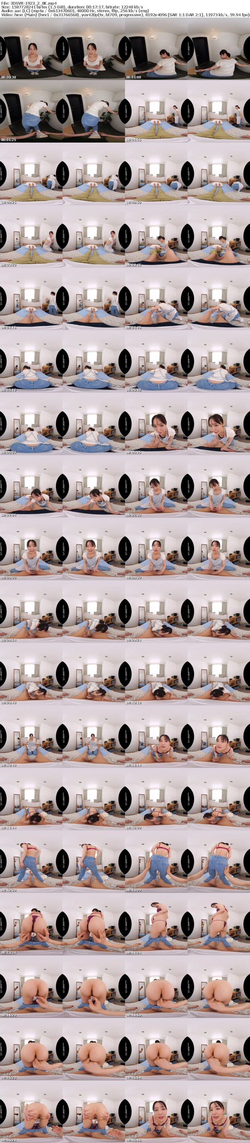 3DSVR-1923 【VR】【8K】家事代行ピタパン尻がエロすぎて我慢0秒デカチン即ハメ立ちバックしたら…さらに生中出しを求めてきて…美咲かんな