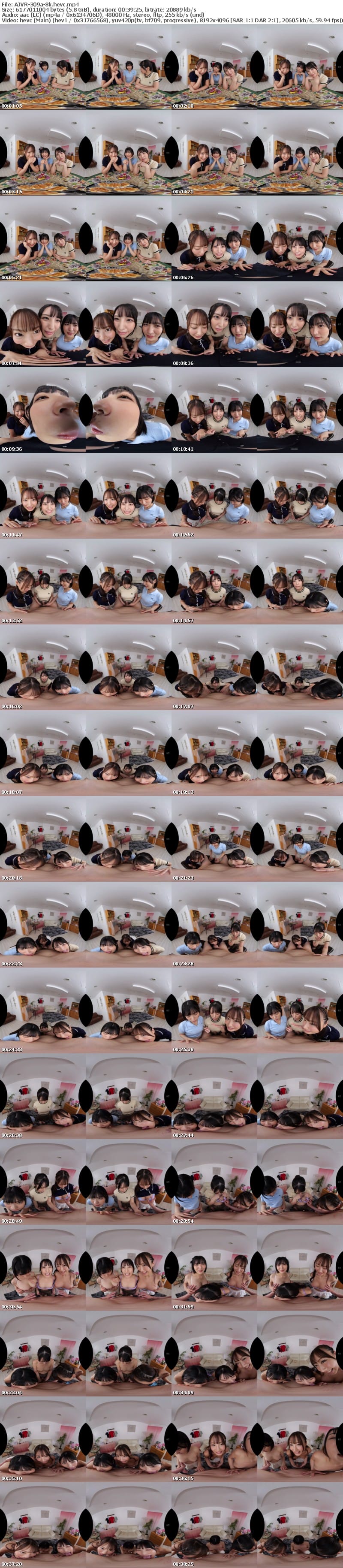 AJVR-309 【VR】常にダブル乳首舐め＆騎乗位ローテで回転イカされ9発！ビジュ強すぎGAL3名に計89分ずっとW乳首舐め＋杭打ちピストンで何度もチクシャ全員中出しオールナイト